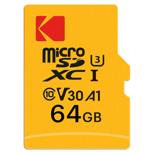 Kodak Ultra Performance microSDXC Memory Card, 64Gb, Class 10 / UHS-1 U3, With Adapter EKMSDM64GXC10HPRK