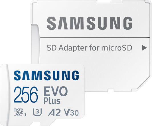 Speicherkarte microSDXC Samsung Evo Plus, 256Gb, Klasse 10 / UHS-1 U3, mit Adapter MB-MC256SA/EU MB-MC256SA/EU 