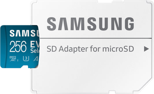 Memory Card microSDXC Samsung Evo Select Plus, 256Gb, Class 10 / UHS-1 U3, With Adapter MB-ME256KA/AM MB-ME256KA/AM 