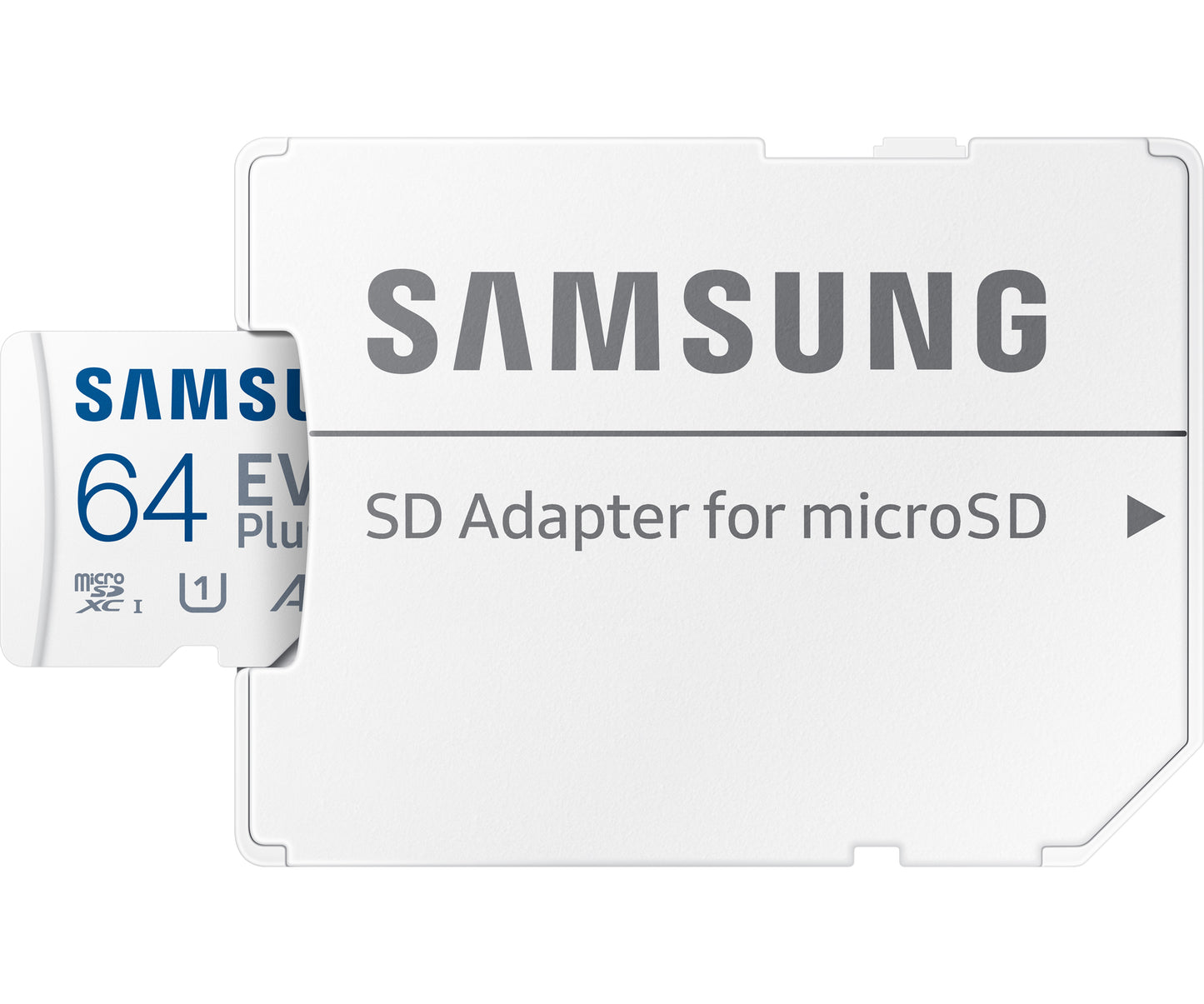 Samsung Evo Plus microSDXC-Speicherkarte, 64 GB, Klasse 10 / UHS-1 U1, mit Adapter MB-MC64KA/EU