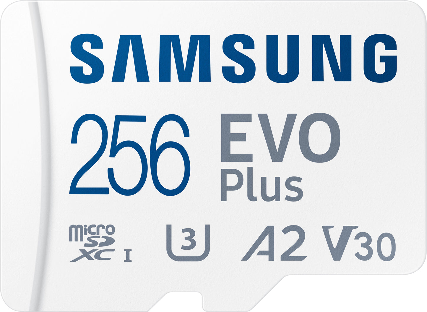 microSDXC-Speicherkarte Samsung Evo Plus, 256 GB, Klasse 10 / UHS-1 U3, mit Adapter MB-MC256KA/EU