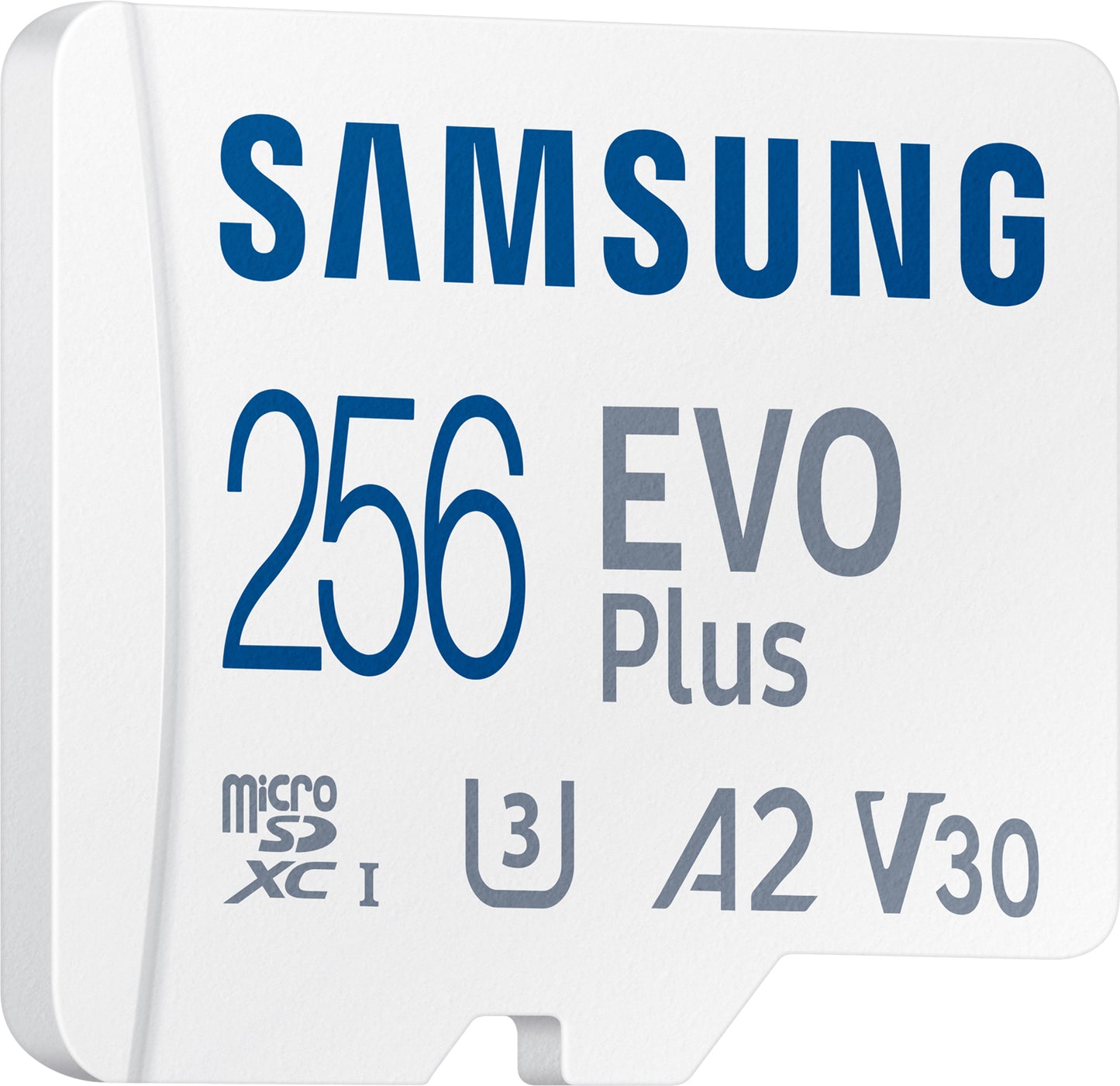 microSDXC-Speicherkarte Samsung Evo Plus, 256 GB, Klasse 10 / UHS-1 U3, mit Adapter MB-MC256KA/EU