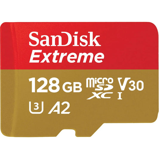 SanDisk Extreme microSDXC Speicherkarte, 128Gb, Klasse 10 / UHS-1 U3 SDSQXAA-128G-GN6MN 