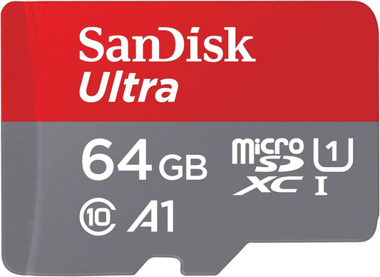 SanDisk Ultra microSDXC-Speicherkarte, 64 GB, Klasse 10 / UHS-1 U1 SDSQUAB-064G-GN6MN