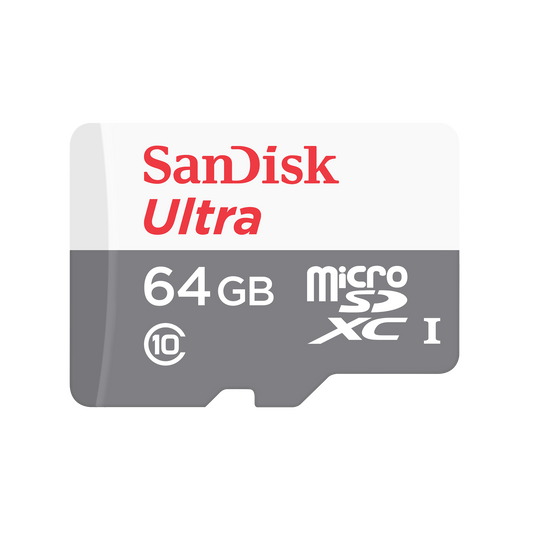 SanDisk Ultra microSDXC Speicherkarte, 64Gb, Klasse 10, mit Adapter SDSQUNR-064G-GN6TA
