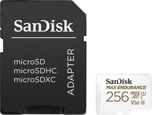 Speicherkarte microSDXC SanDisk MAX Endurance, 256Gb, Klasse 10 / UHS-1 U3, mit Adapter SDSQQVR-256G-GN6IA