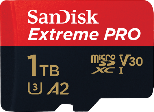 microSDXC Speicherkarte SanDisk Extreme Pro, 1TB, Klasse 10 / UHS-1 U3, mit Adapter SDSQXCD-1T00-GN6MA