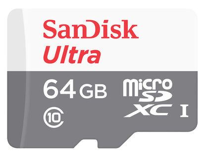 microSDXC SanDisk Ultra Android-Speicherkarte, 64 GB, Klasse 10 / UHS-1 U1 SDSQUNR-064G-GN3MN