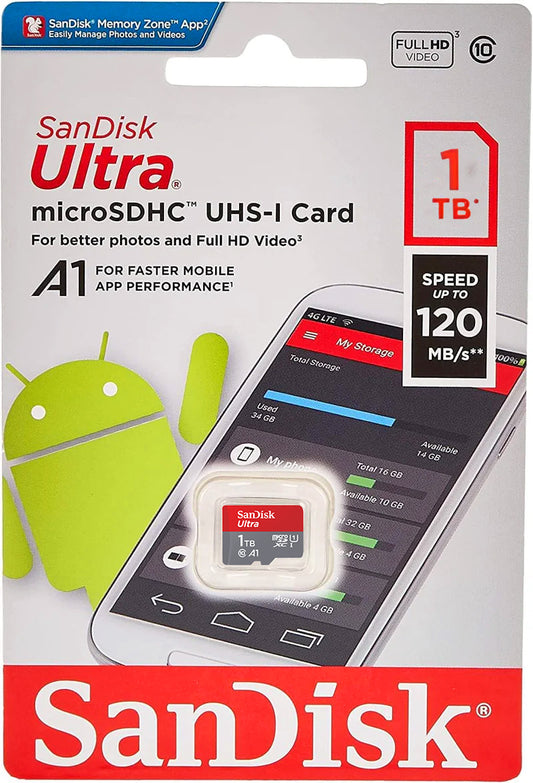 Speicherkarte microSDXC SanDisk Ultra Android A1, 1TB, Klasse 10 / UHS-1 U1 SDSQUAC-1T00-GN6MN