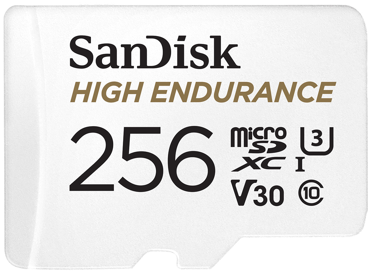 Speicherkarte microSDXC SanDisk High Endurance, 256Gb, Klasse 10 / UHS-1 U3, mit Adapter SDSQQNR-256G-GN6IA