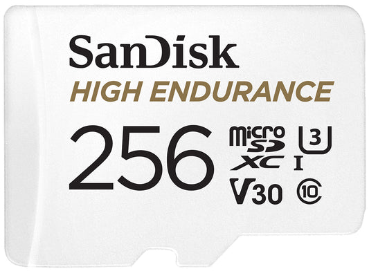 Speicherkarte microSDXC SanDisk High Endurance, 256Gb, Klasse 10 / UHS-1 U3, mit Adapter SDSQQNR-256G-GN6IA