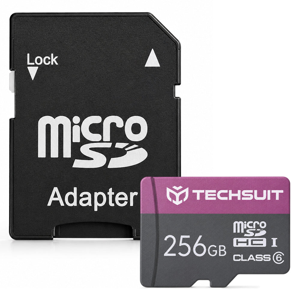 MicroSDXC Speicherkarte Techsuit THCM27, 256GB, Klasse 6, mit Adapter