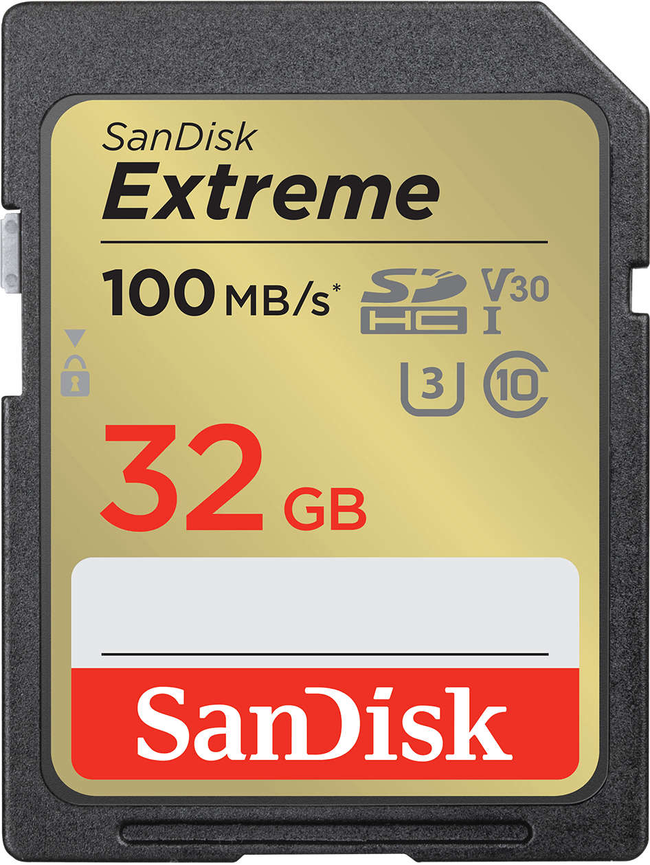 SanDisk Extreme SDHC-Speicherkarte, 32GB, Klasse 10 / UHS-1 U3 SDSDXVT-032G-GNCIN