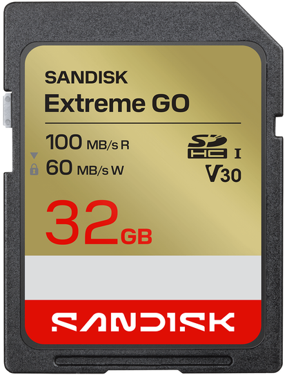SDHC Speicherkarte SanDisk Extreme Go, 32GB, Klasse 10 / UHS-1 U1 SDSDXGN-032G-GNCIN