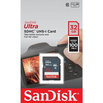 SDHC-Speicherkarte SanDisk Ultra, 32Gb, Klasse 10 SDSDUNR-032G-GN3IN