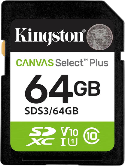 SDXC-Speicherkarte Kingston Canvas Select Plus, 64Gb, Klasse 10 / UHS-1 U1 SDS3/64GB