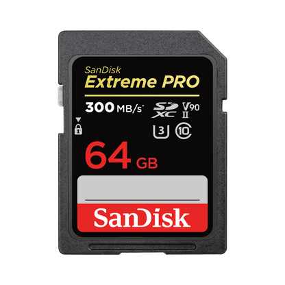 SDXC-Speicherkarte SanDisk Extreme Pro, 64Gb, Klasse 10 / UHS-1 U3 SDSDXXU-064G-GN4IN