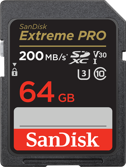 SDXC-Speicherkarte SanDisk Extreme Pro, 64Gb, Klasse 10 / UHS-1 U3 SDSDXXU-064G-GN4IN