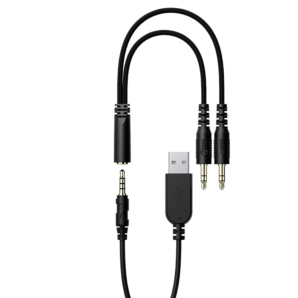 Gaming-Kopfhörer 3,5mm Acefast H16, RGB, 2m, Schwarz