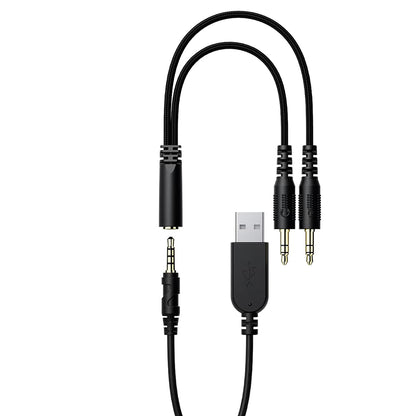 Gaming-Kopfhörer 3,5mm Acefast H16, RGB, 2m, Schwarz
