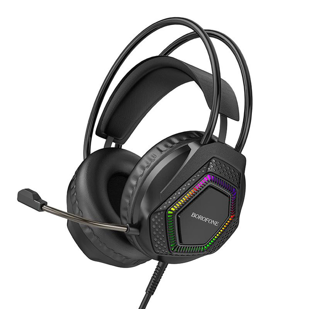 Gaming-Kopfhörer 3,5 mm Borofone BO105 Thunder, RGB, 2m, Schwarz