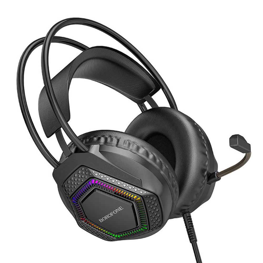 Gaming-Kopfhörer 3,5 mm Borofone BO105 Thunder, RGB, 2m, Schwarz