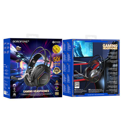 Gaming-Kopfhörer 3,5 mm Borofone BO105 Thunder, RGB, 2m, Schwarz