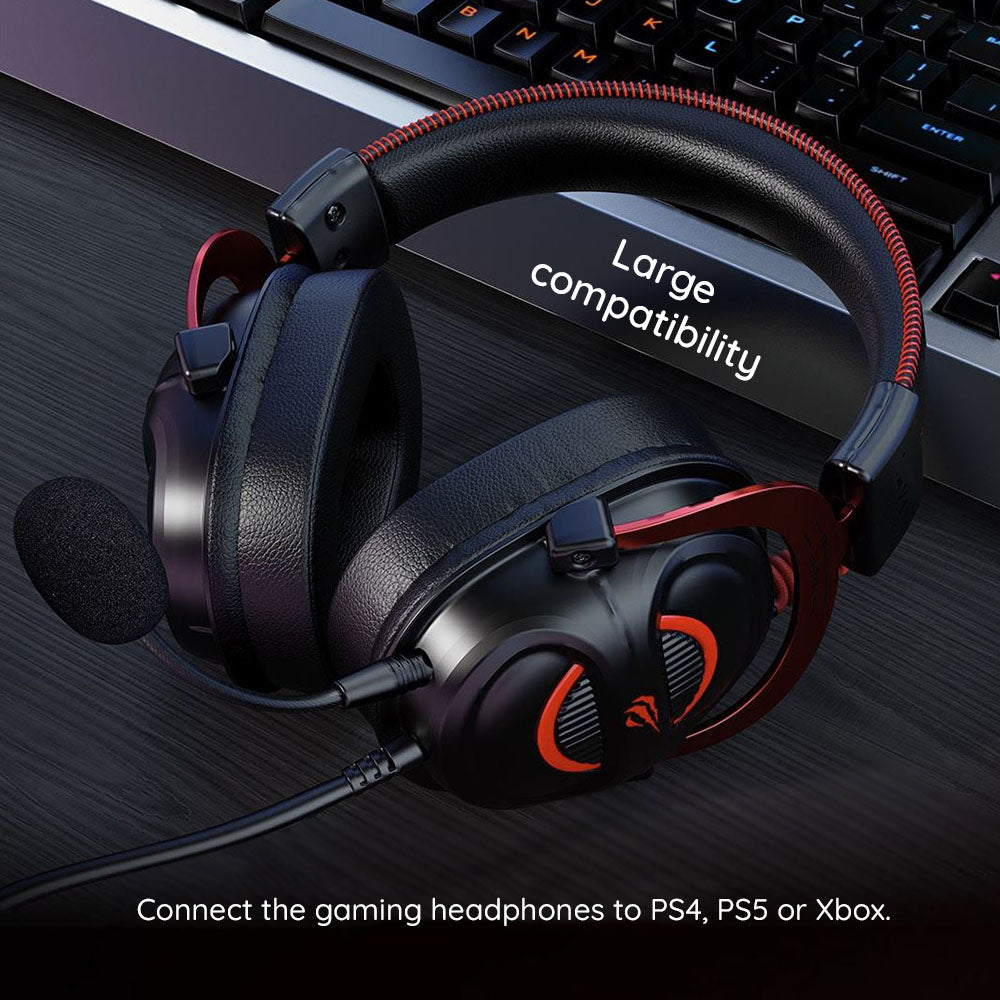 Gaming Kopfhörer 3.5mm HAVIT H2002E Pro, 2m, Schwarz