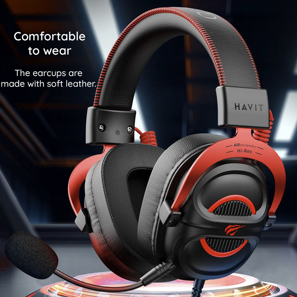 Gaming Kopfhörer 3.5mm HAVIT H2002E Pro, 2m, Schwarz