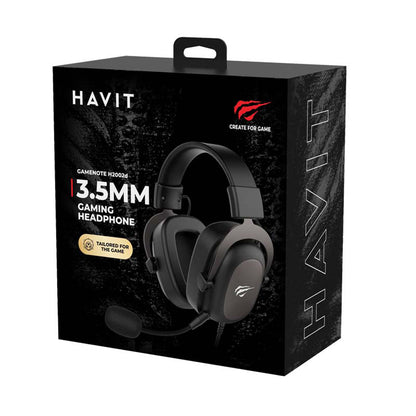 Gaming Kopfhörer 3.5mm HAVIT H2002E Pro, 2m, Schwarz