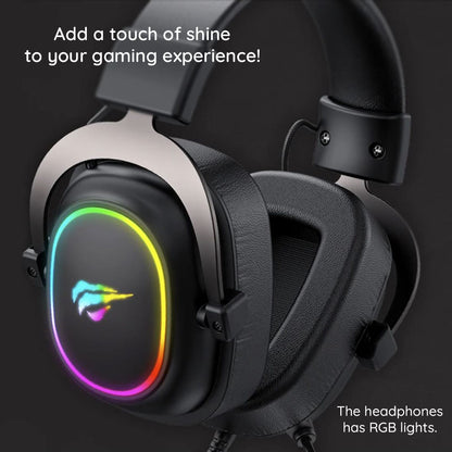 HAVIT H2002P 3.5mm Gaming Headphones, 2m, Black