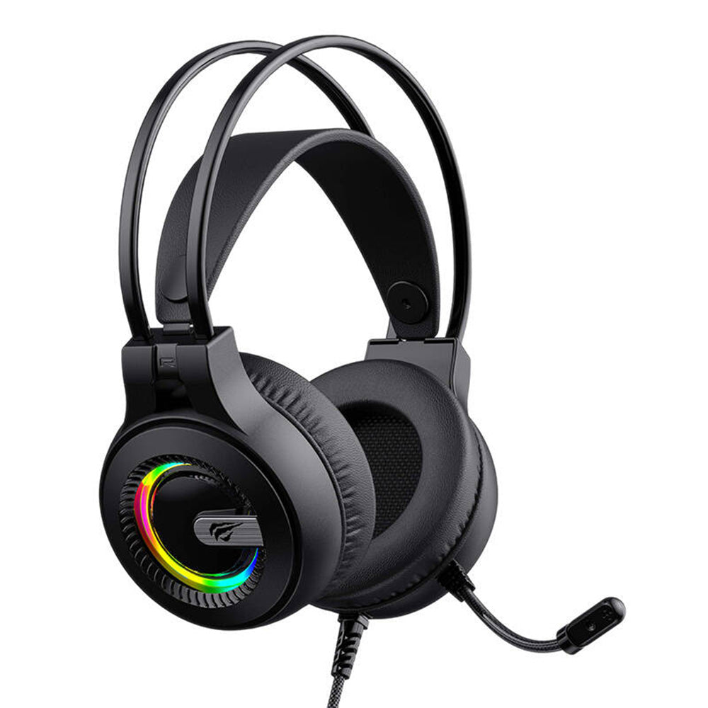 Gaming Kopfhörer 3.5mm HAVIT H2040d, RGB, 2.1m, Schwarz