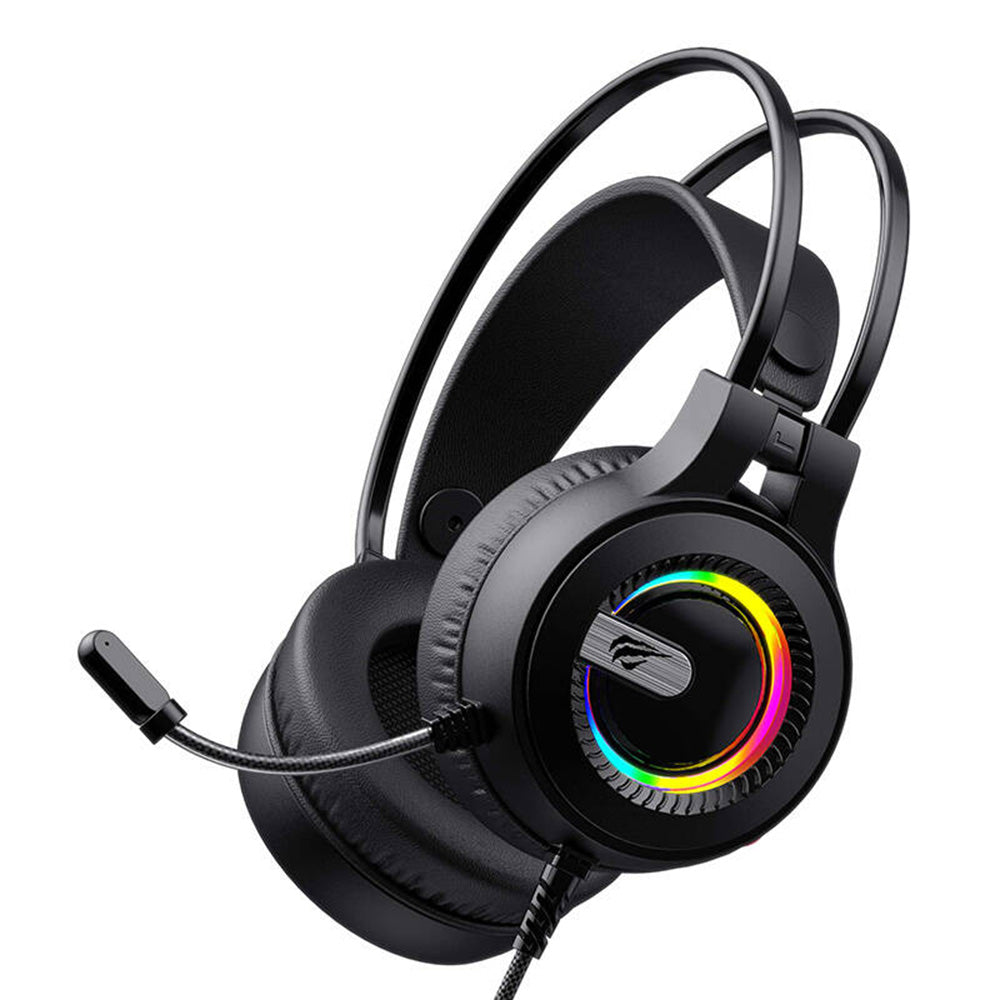 Gaming Kopfhörer 3.5mm HAVIT H2040d, RGB, 2.1m, Schwarz
