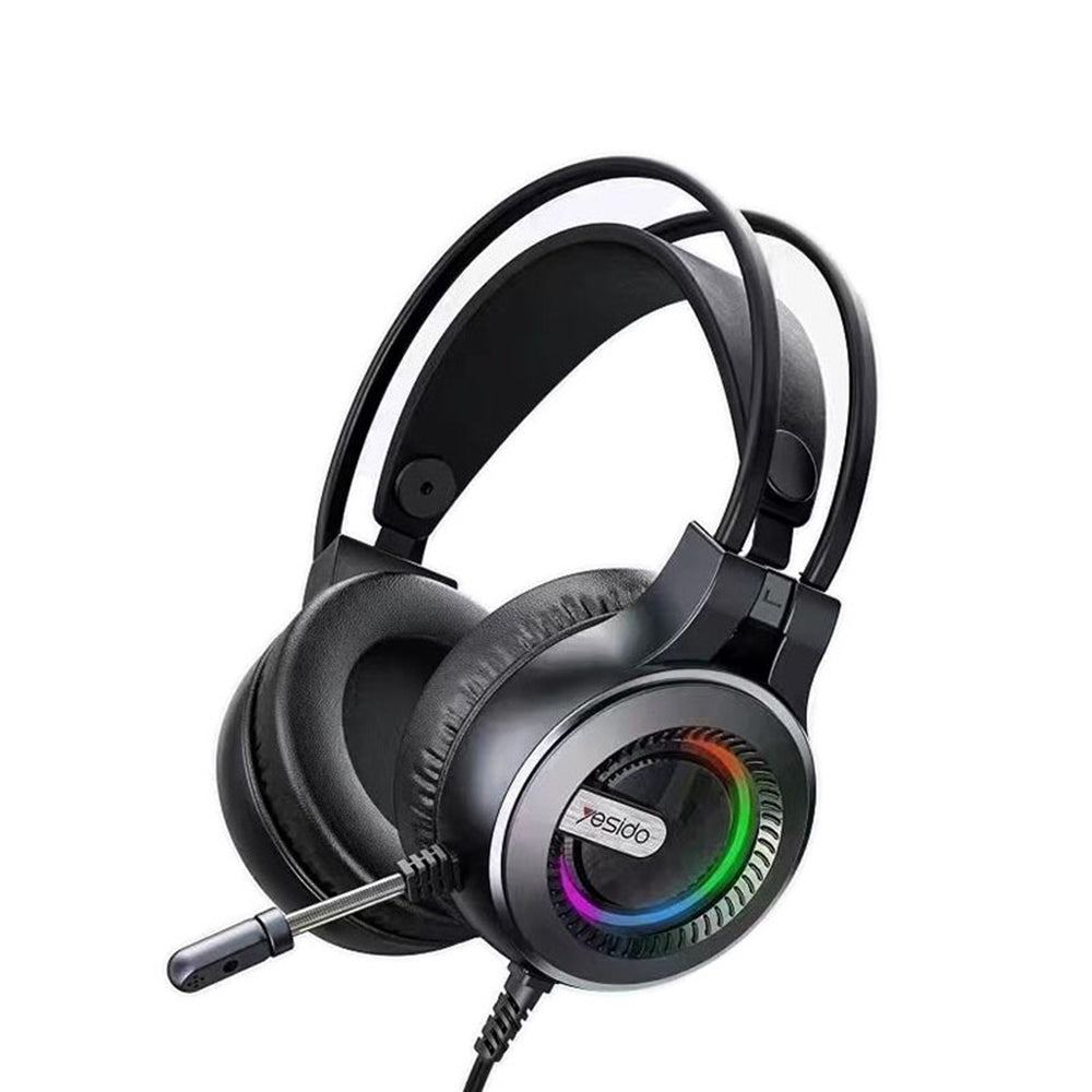 Gaming Kopfhörer 3.5mm Yesido EK02, RGB, 2.2m, Schwarz