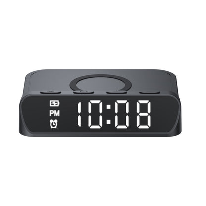 HAVIT W3031 Digital Clock with QI Wireless Charging, Black