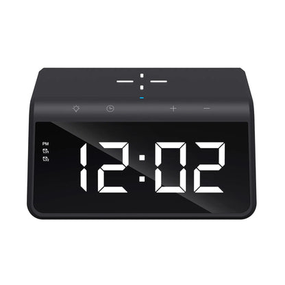 HAVIT W320 Digital Clock with QI Wireless Charging, Black