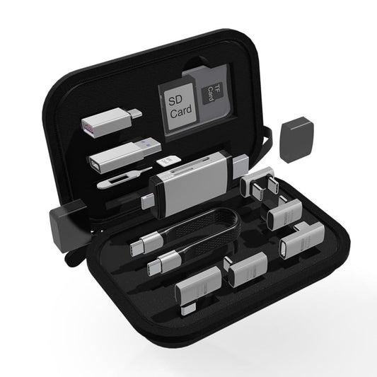 USB / USB-C Kartenleser OEM OmniLink Pro-003 Travel, 10in1, Grau