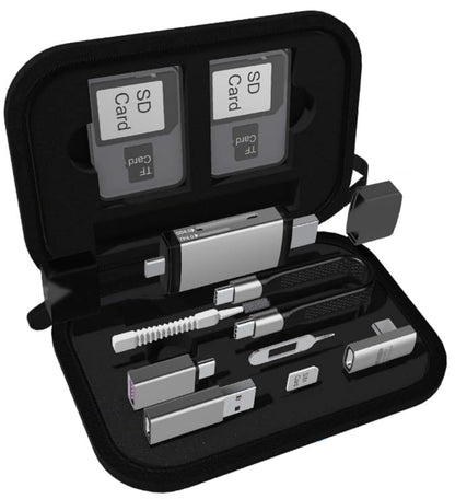 USB / USB-C Kartenleser OEM OmniLink Pro-002 Travel, 7in1, Grau