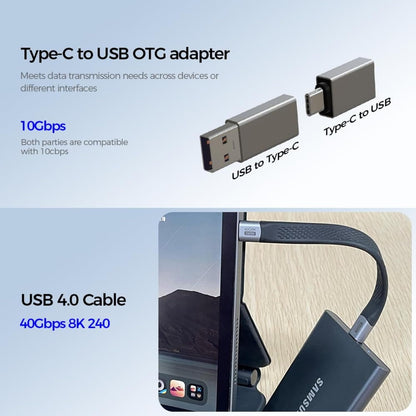 USB / USB-C Kartenleser OEM OmniLink Pro-002 Travel, 7in1, Grau