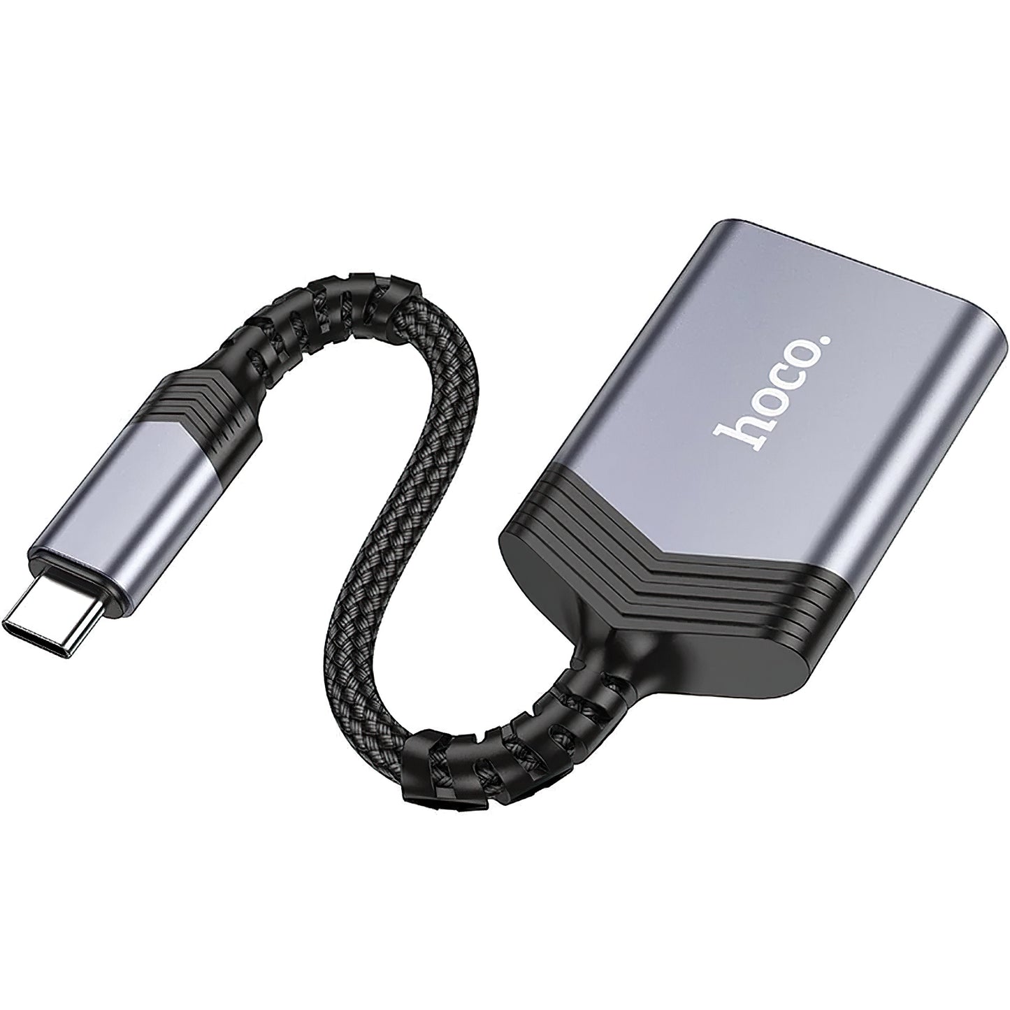 HOCO UA25 USB-C-Kartenleser, SD – microSD, Grau