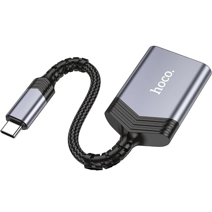 HOCO UA25 USB-C-Kartenleser, SD – microSD, Grau