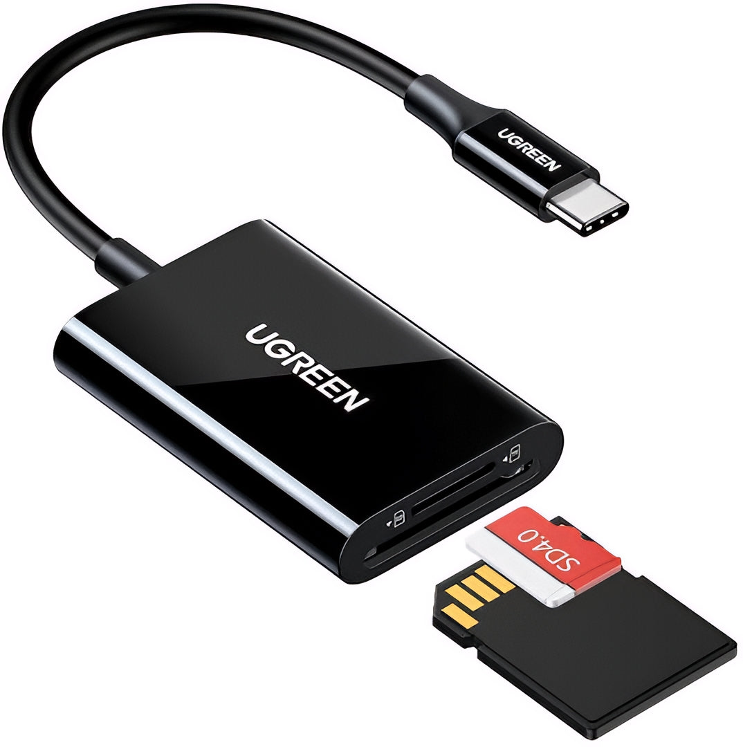USB-C Kartenleser UGREEN CM265, SD - microSD, Schwarz