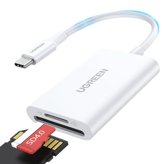 USB-C Kartenleser UGREEN CM265, SD - microSD, Weiß