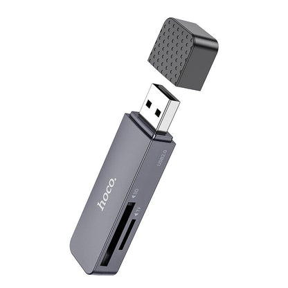 USB-Kartenleser HOCO HB45, SD - microSD, Grau
