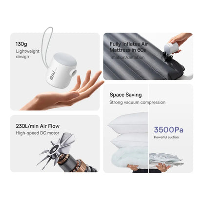 Baseus PocketGo Pumpe für aufblasbare Matratzen, Weiß C11157700221-00