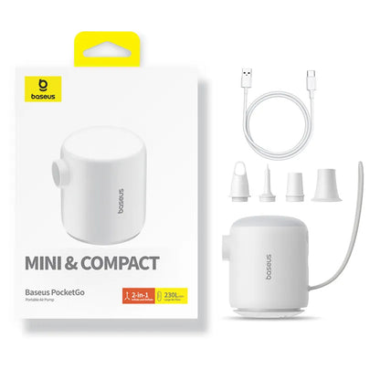 Baseus PocketGo Pumpe für aufblasbare Matratzen, Weiß C11157700221-00