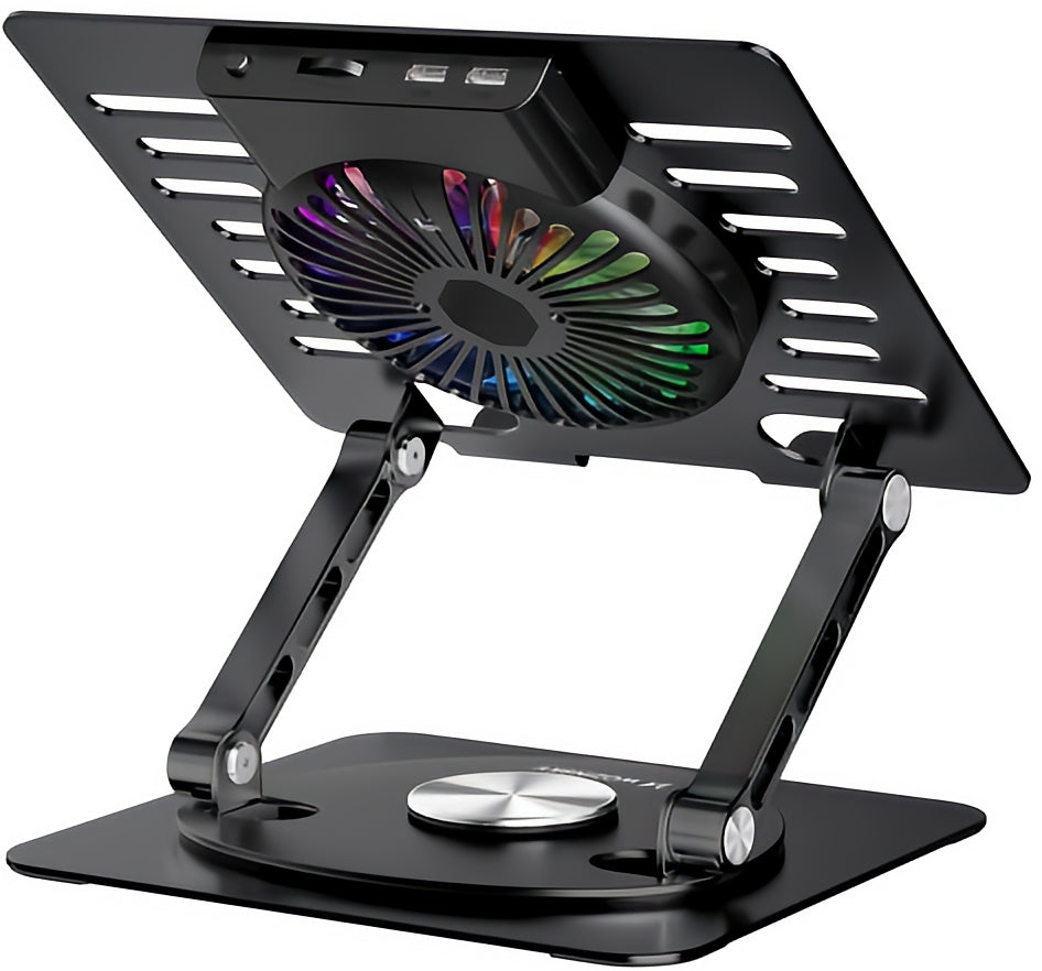 WZK CoolBase Laptop-Kühler für 10–16 Zoll, RGB, Schwarz