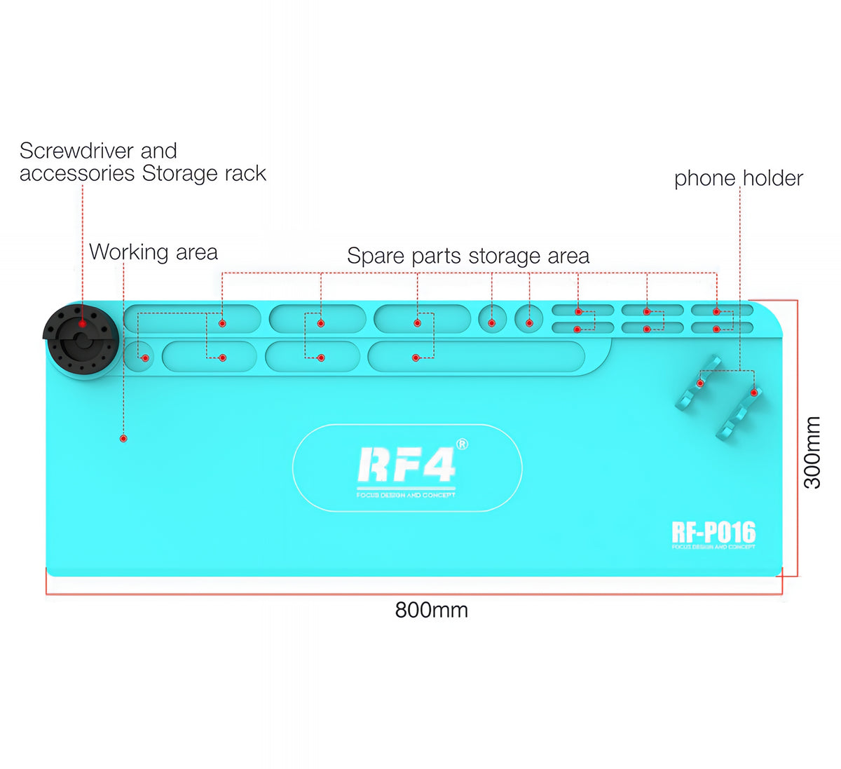 Service-Matte RF4 RF-PO16, 80cm x 30cm