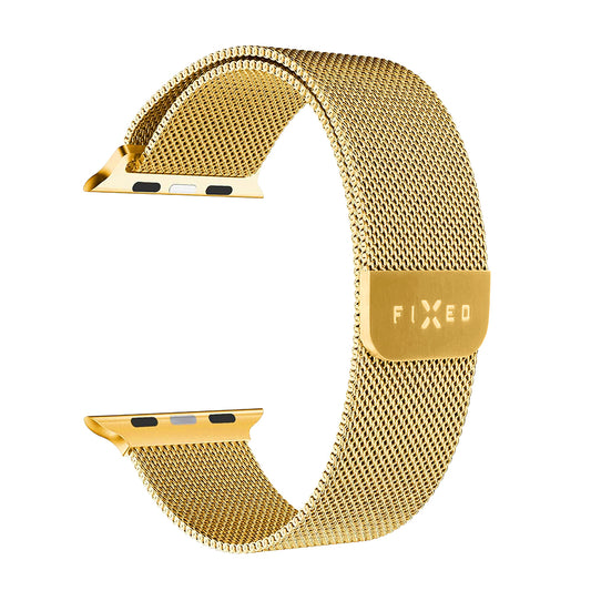 Fixed Mesh Armband für Apple Watch 42mm / 41mm / 40mm / 38mm Serie, Goldfarben