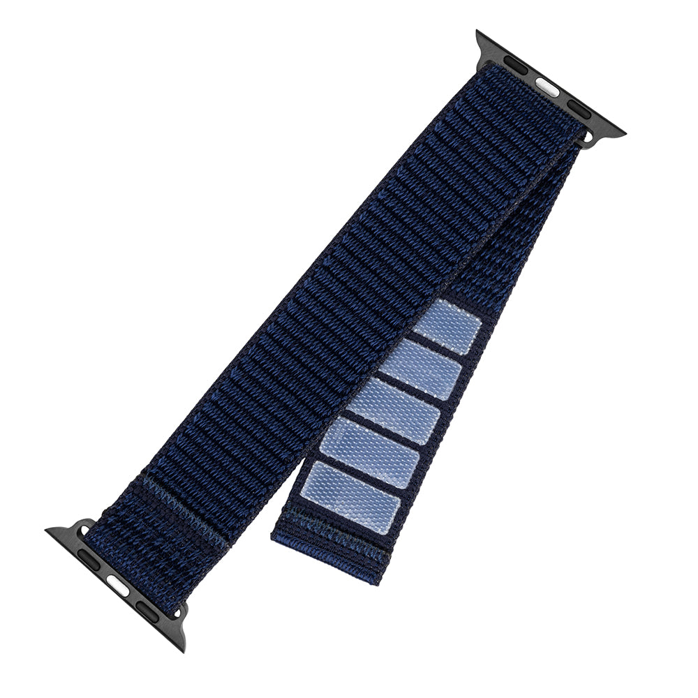 Fixed Nylon Sporty Armband für Apple Watch 49mm / 46mm / 45mm / 44mm / 42mm Serie, Dunkelblau